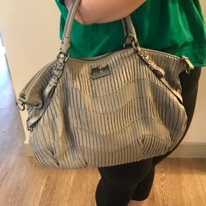 Gray textured Coach bag
